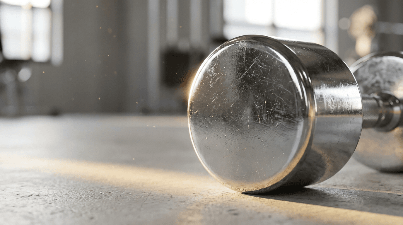 Magnetic phone stand in action during gym filming session