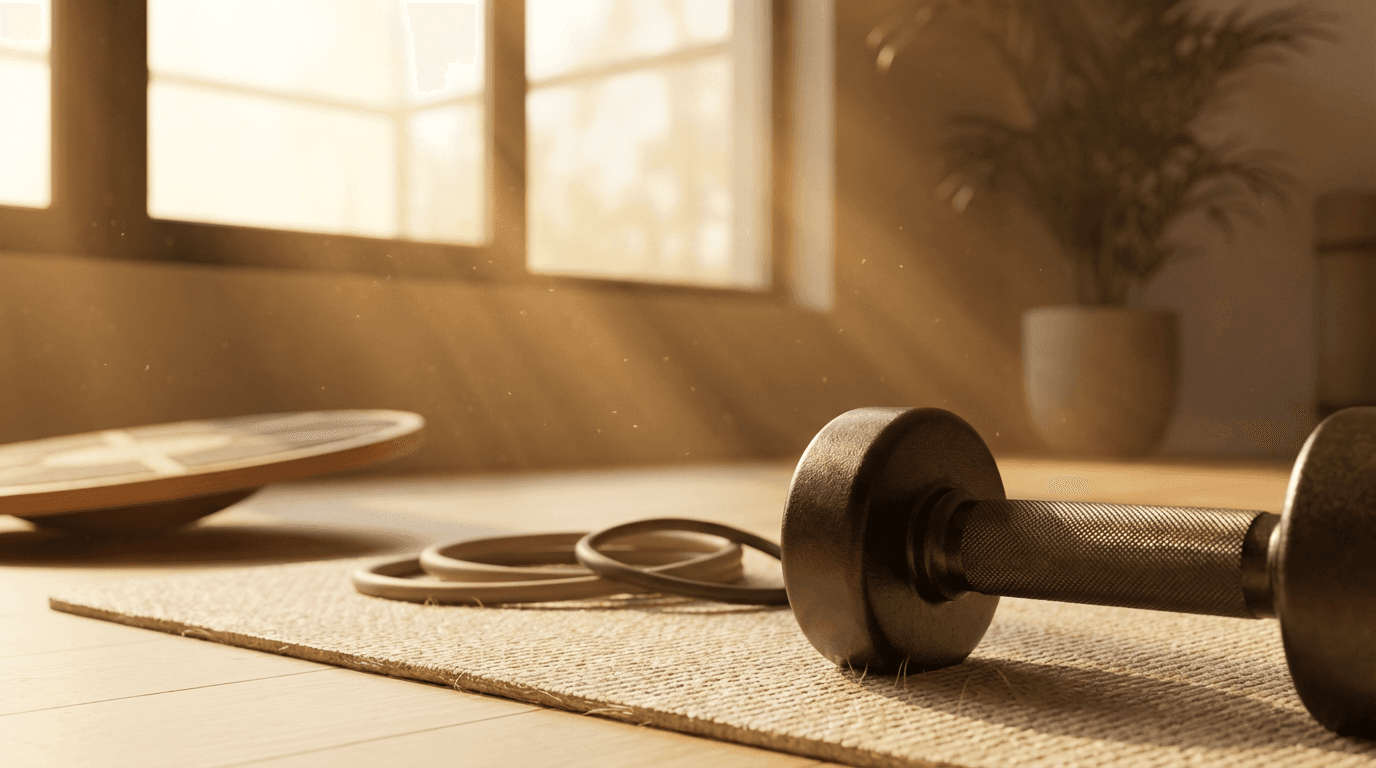 Testing Steadymate phone stand during gym filming session